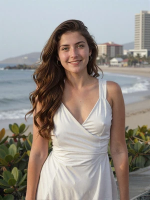 Beautiful French Guianese woman blending French elegance with Amazonian beauty